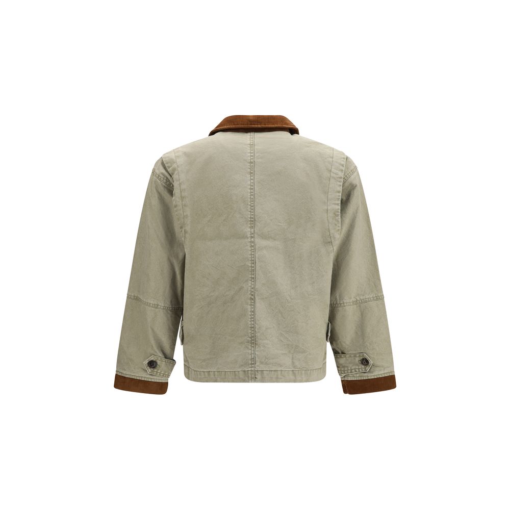 FOUND Bicolor Cotton Full-Length Jacket