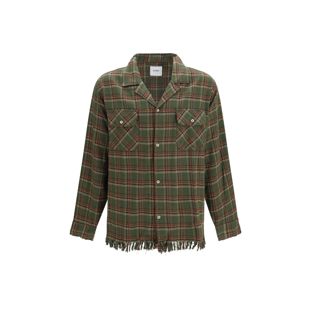 FOUND Bicolor Cotton Pattern Shirt