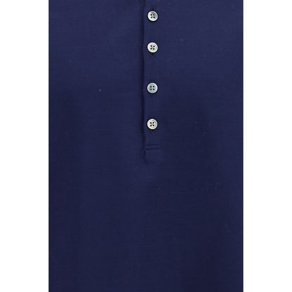 Thom Browne Blue Cotton Polo Shirt
