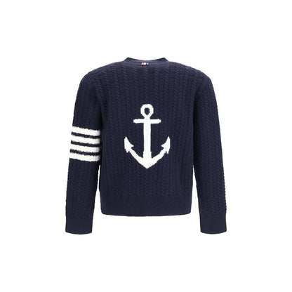 Thom Browne Blue Wool Oves Aries Cardigan