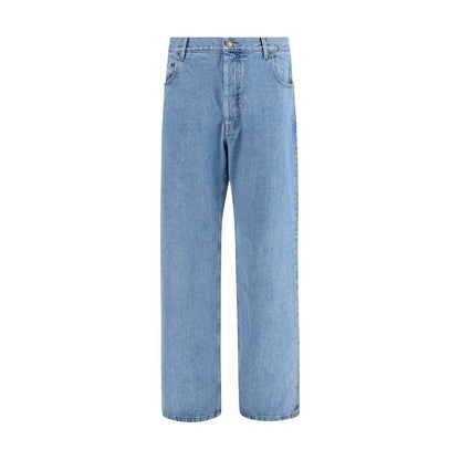 Thom Browne Blue Cotton Relaxed Fit Jeans