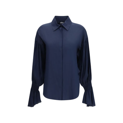 Ella Blue Silk Shirt