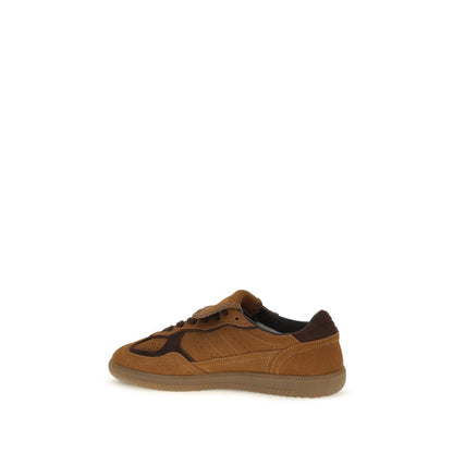 Alohas Brown Suede Leather Low Top Sneakers