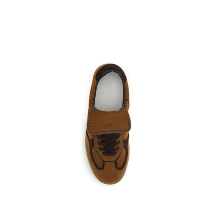 Alohas Brown Suede Leather Low Top Sneakers