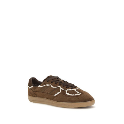 Alohas Brown Suede Leather Low Top Sneakers