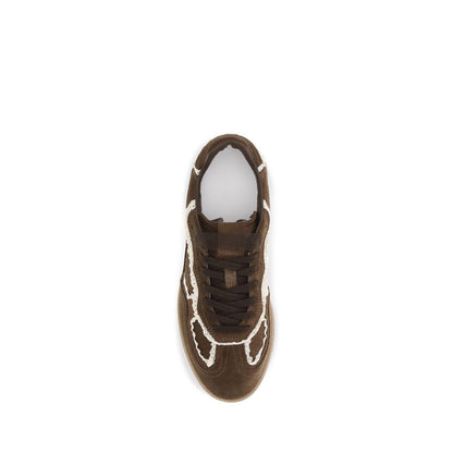 Alohas Brown Suede Leather Low Top Sneakers