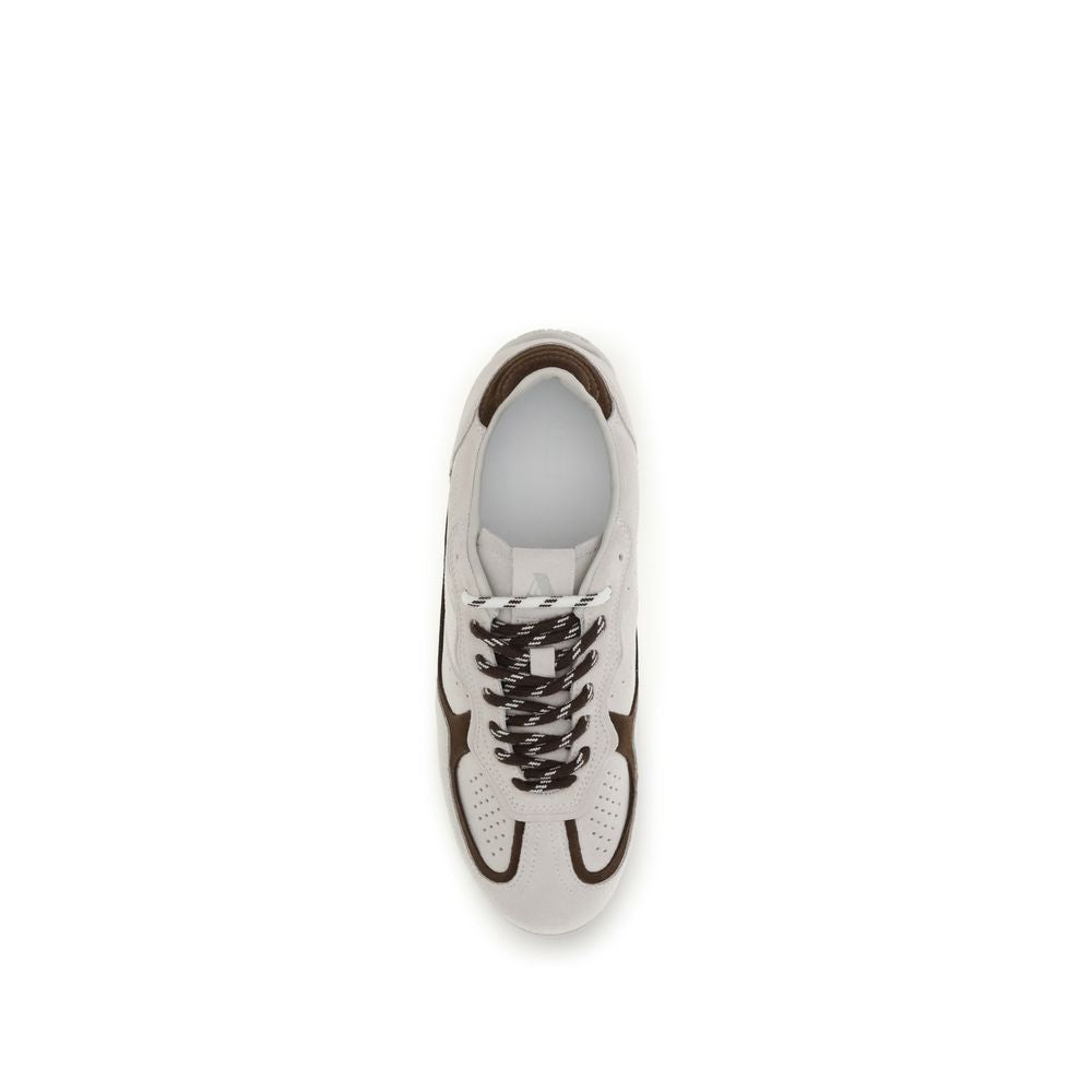 Alohas White Calf Leather Bos Taurus Athletic Sneakers