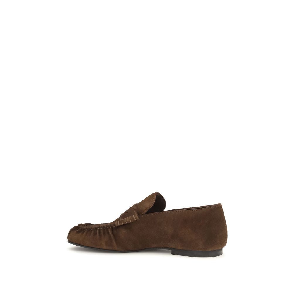 Alohas Brown Suede Leather Slip-On Loafers