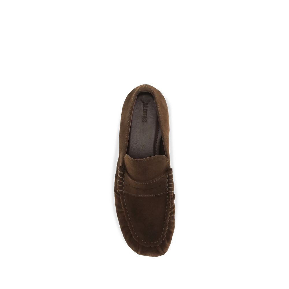 Alohas Brown Suede Leather Slip-On Loafers