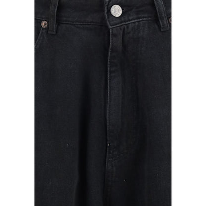 MM6 Black Cotton Relaxed Fit Jeans