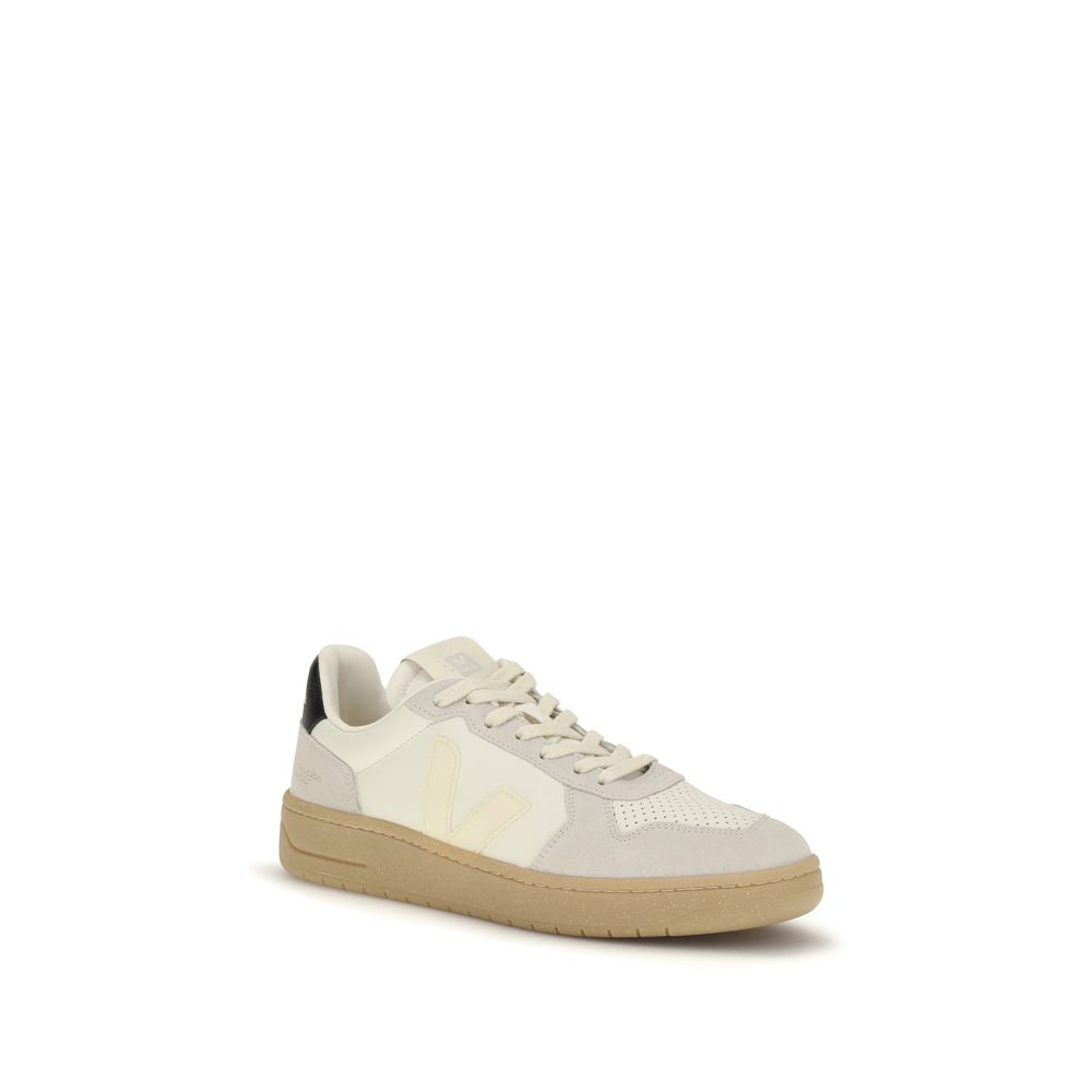 Veja Beige Calf Leather Bos Taurus Low Top Sneakers