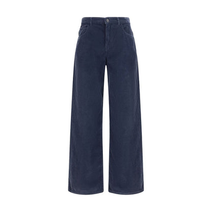The Row Blue Cotton Casual Pants