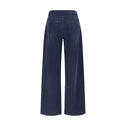 The Row Blue Cotton Casual Pants