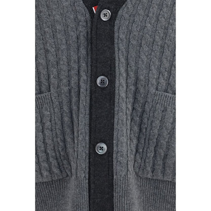 Thom Browne Gray Wool Oves Aries Cardigan
