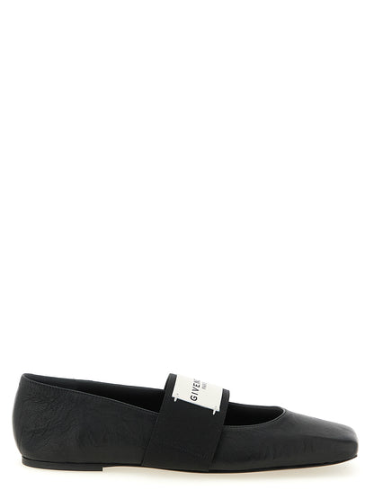 Givenchy Black Lamb Leather Ballet Flats