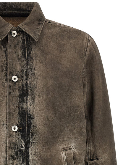 DRKSHDW Gray Cotton Denim Jacket