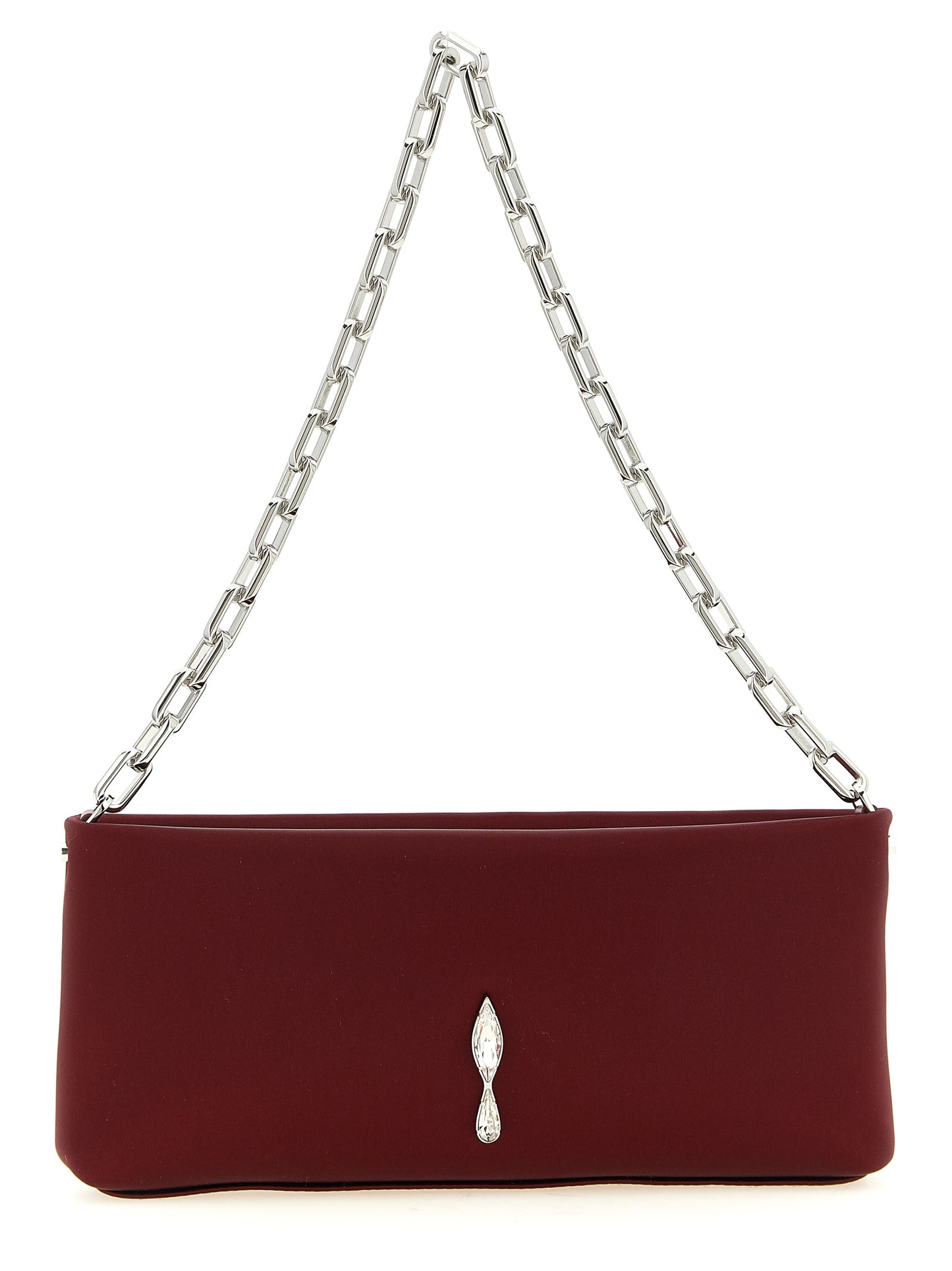 Christian Louboutin Bordeaux Elastane Clutch Bag