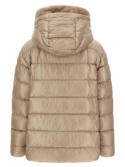 Herno Beige Polyamide Full-Length Jacket