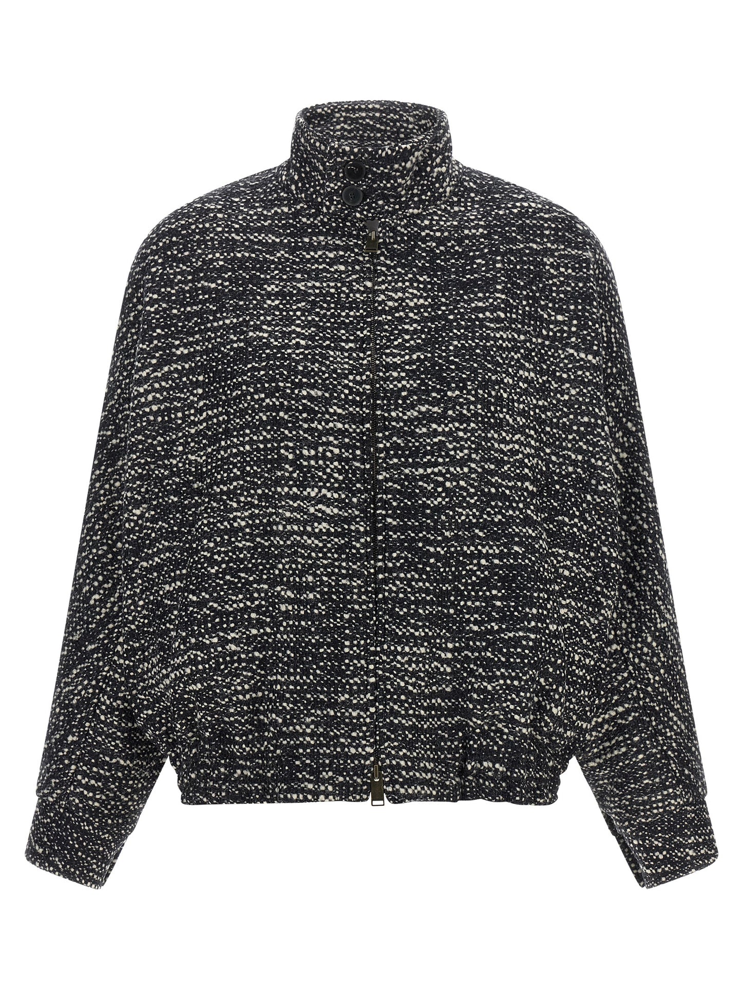 Darkpark White Virgin Wool Bomber