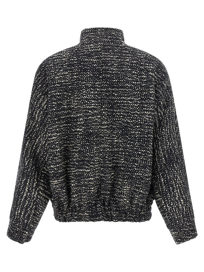Darkpark White Virgin Wool Bomber
