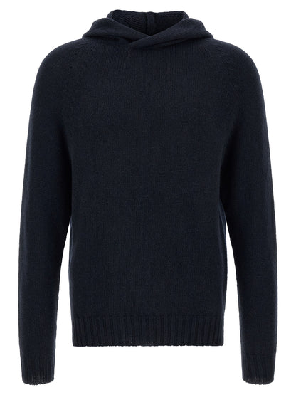 MA'RY'YA Blue Cashmere Cardigan