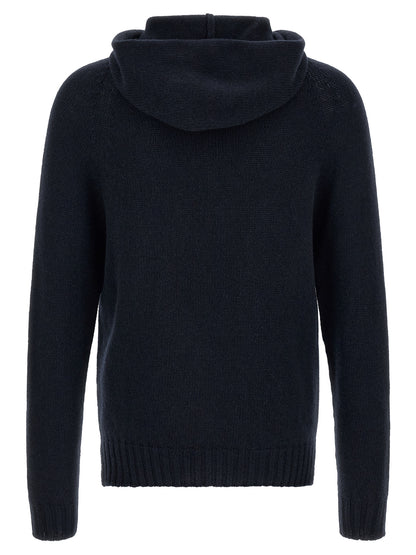 MA'RY'YA Blue Cashmere Cardigan