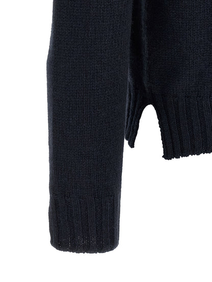MA'RY'YA Blue Cashmere Cardigan