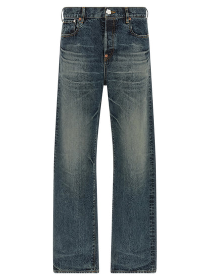 Kenzo Blue Cotton Straight-Leg Jeans