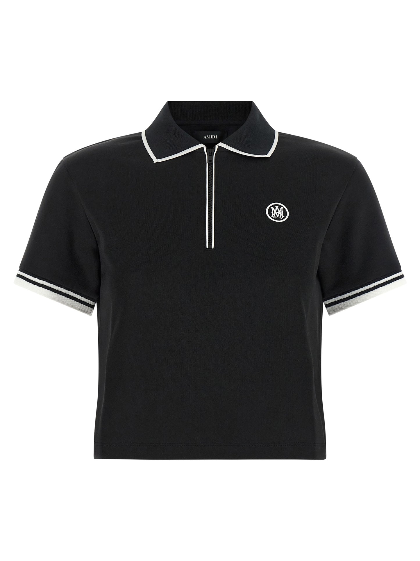 Amiri Black Polyester Polo Shirt