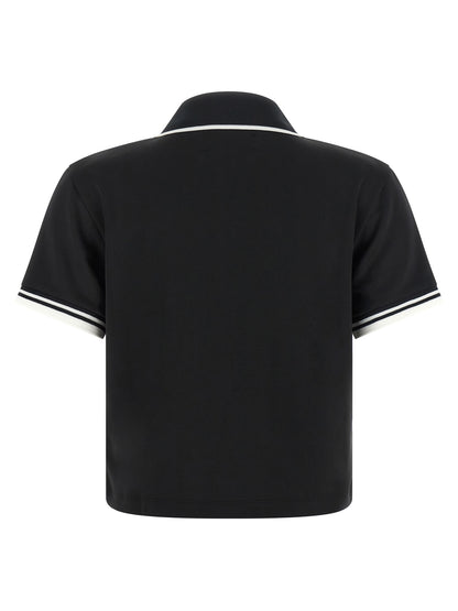 Amiri Black Polyester Polo Shirt