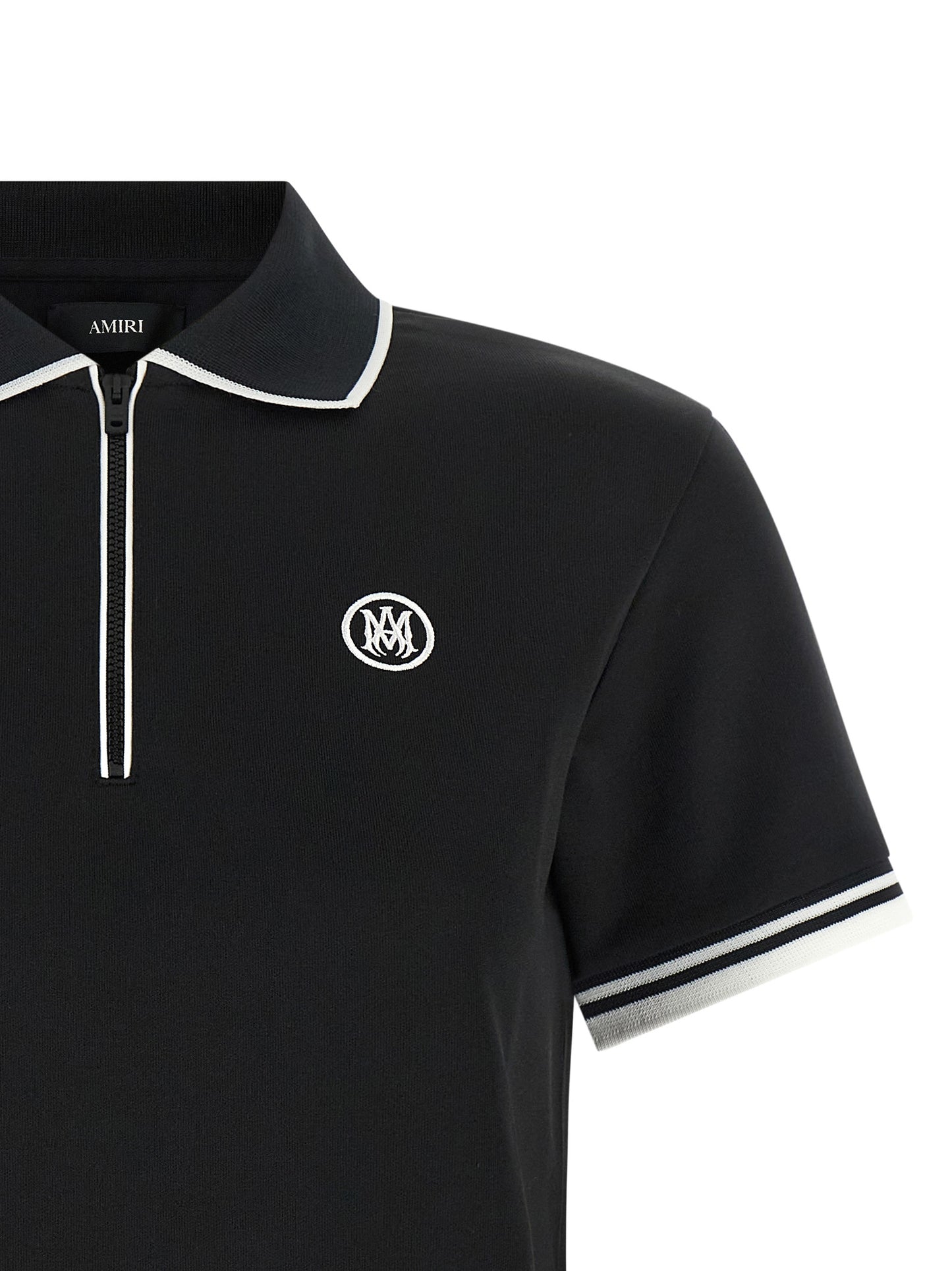 Amiri Black Polyester Polo Shirt