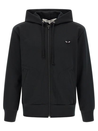 Comme Des Garçons Play Black Polyester Cardigan