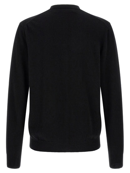 Comme Des Garçons Play Black Wool Cardigan