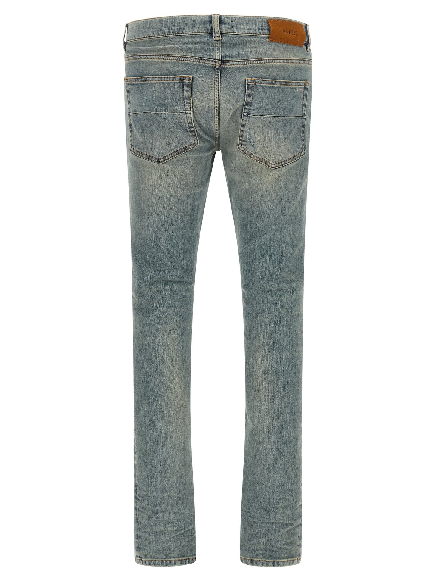 Amiri Blue Cotton Skinny Jeans