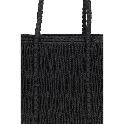 The Row Black Raffia Shoulder Bag