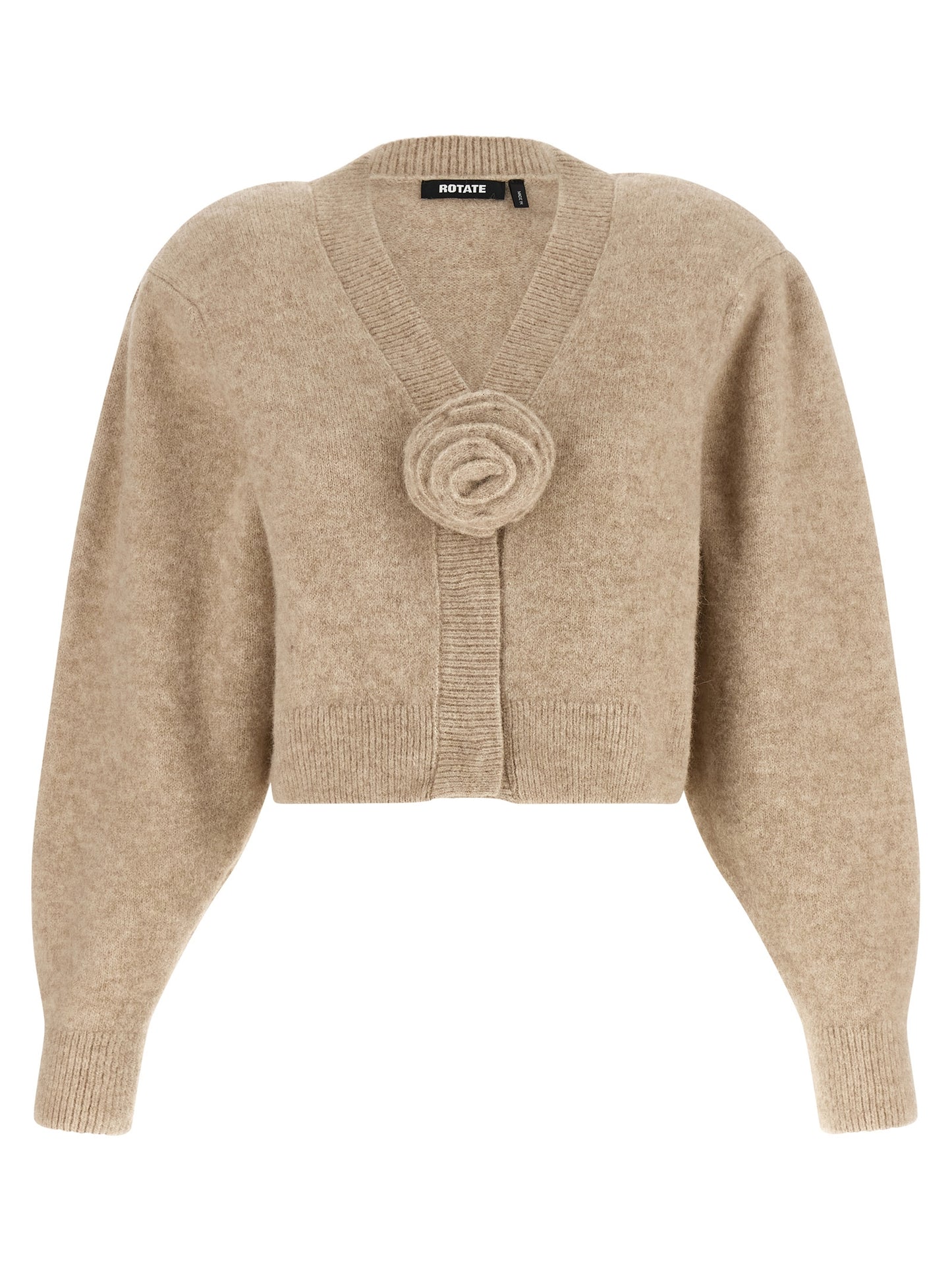 ROTATE BIRGER CHRISTENSEN Beige Wool Cardigan