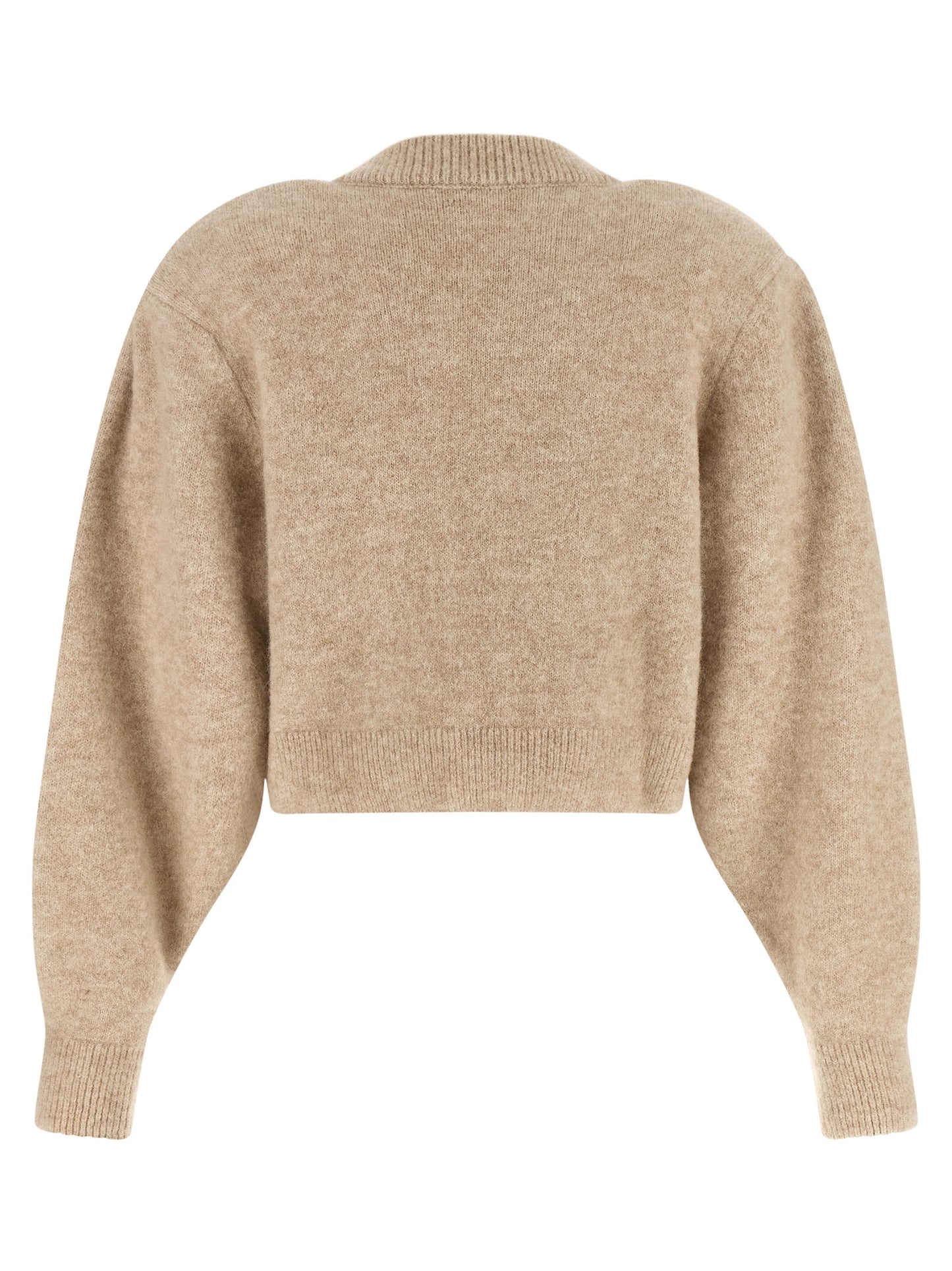 ROTATE BIRGER CHRISTENSEN Beige Wool Cardigan
