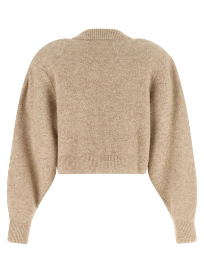 ROTATE BIRGER CHRISTENSEN Beige Wool Cardigan
