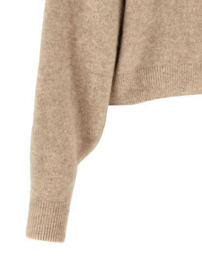 ROTATE BIRGER CHRISTENSEN Beige Wool Cardigan