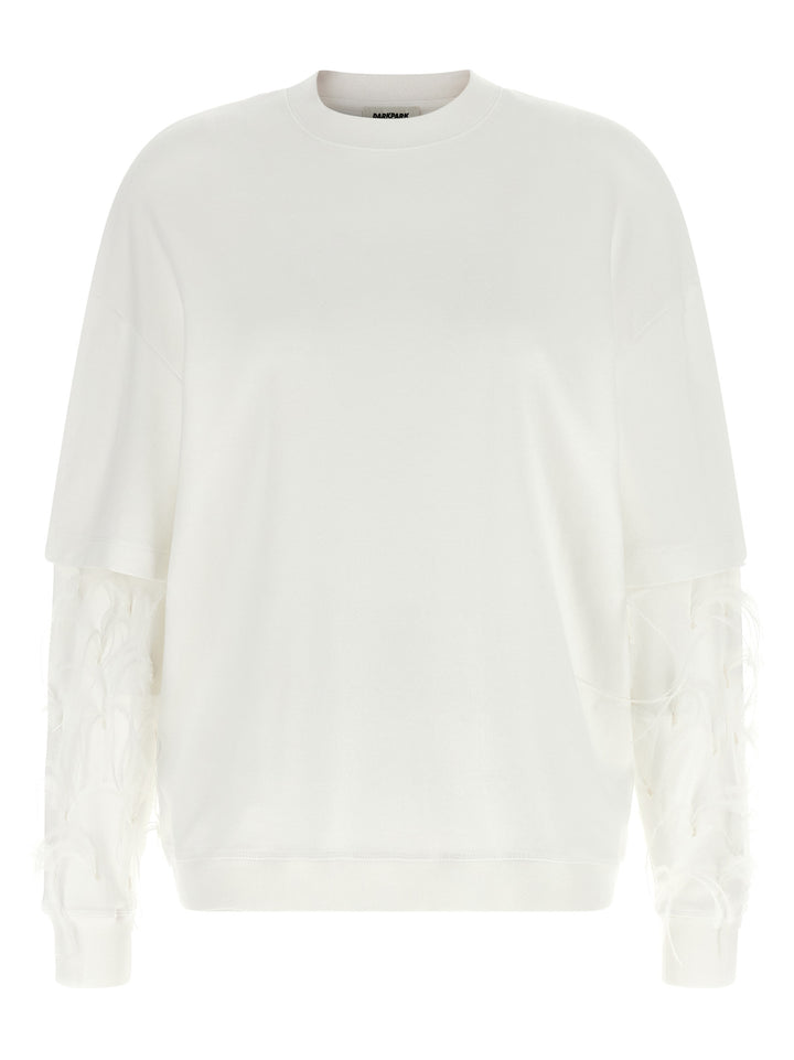 Darkpark White Cotton Sweatshirt