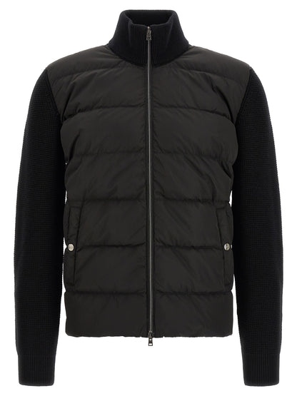 Herno Black Wool Full-Length Jacket