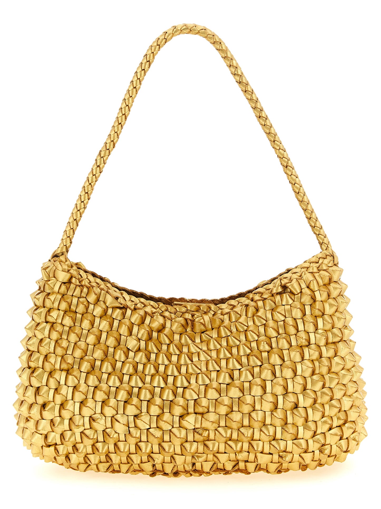 Dragon Diffusion Gold Cowhide Shoulder Bag