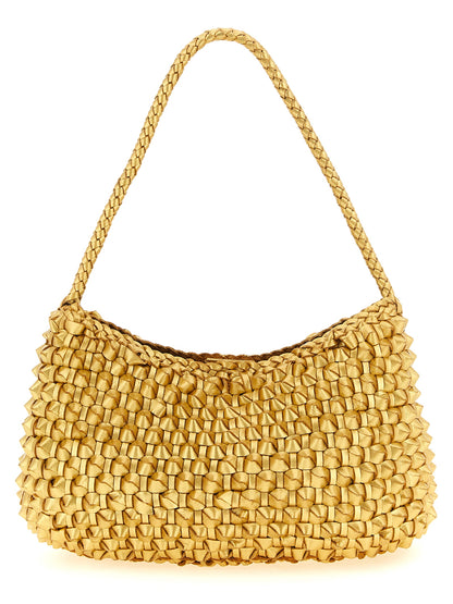 Dragon Diffusion Gold Cowhide Shoulder Bag