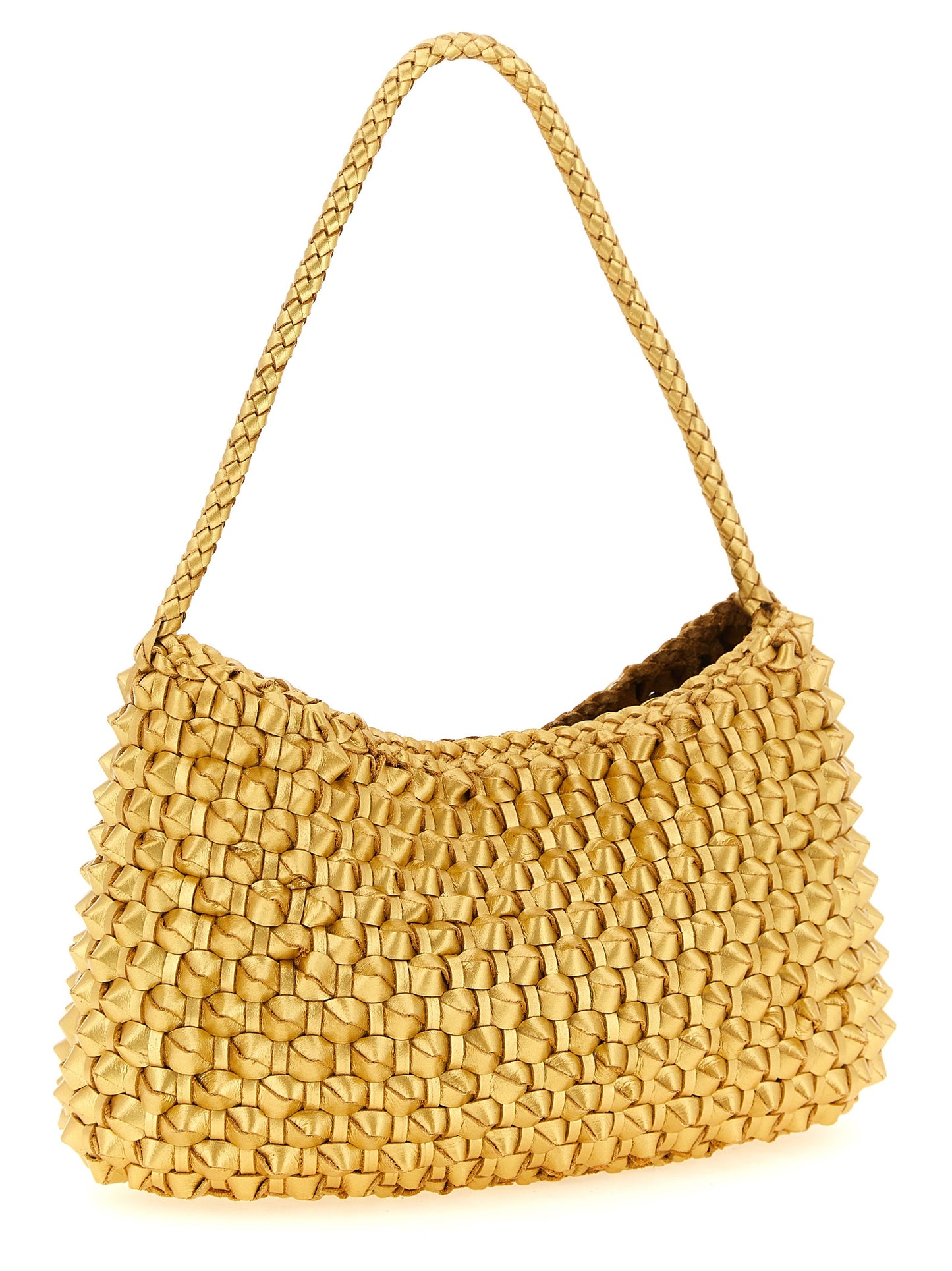Dragon Diffusion Gold Cowhide Shoulder Bag