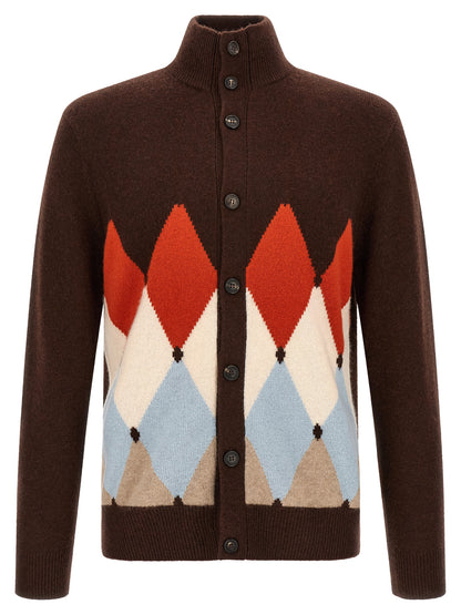 Ballantyne Brown Cashmere Cardigan
