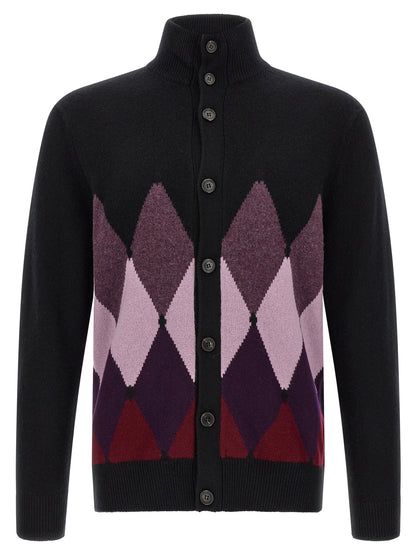 Ballantyne Black Cashmere Cardigan