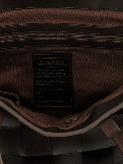 Dragon Diffusion Brown Calfskin Handbag
