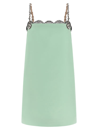Valentino Garavani Bicolor Virgin Wool Short Dress