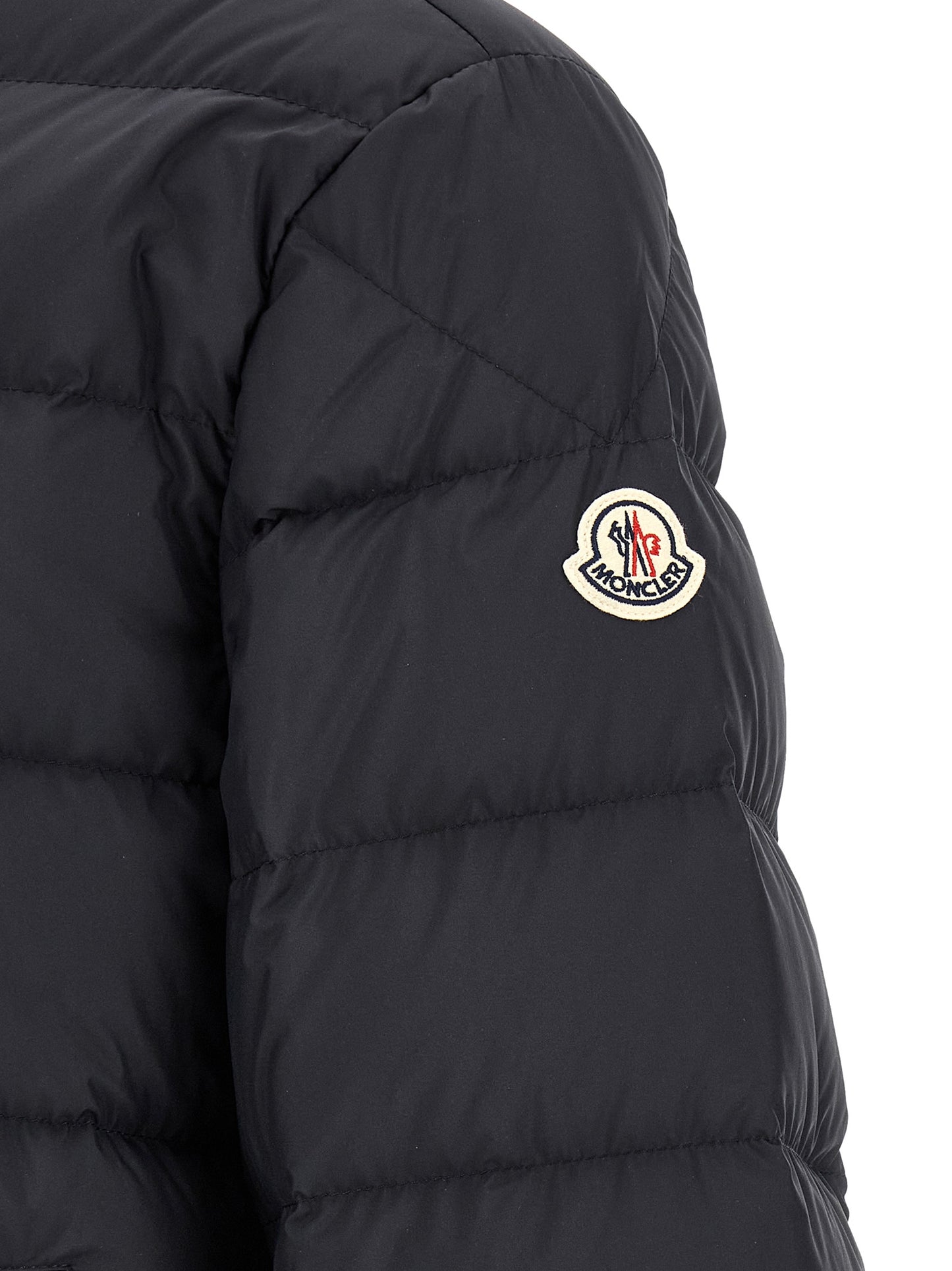Moncler Blue Polyester Full-Length Jacket