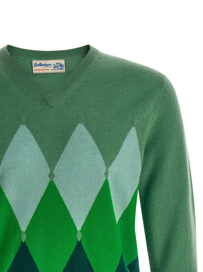 Ballantyne Bicolor Cashmere Cardigan